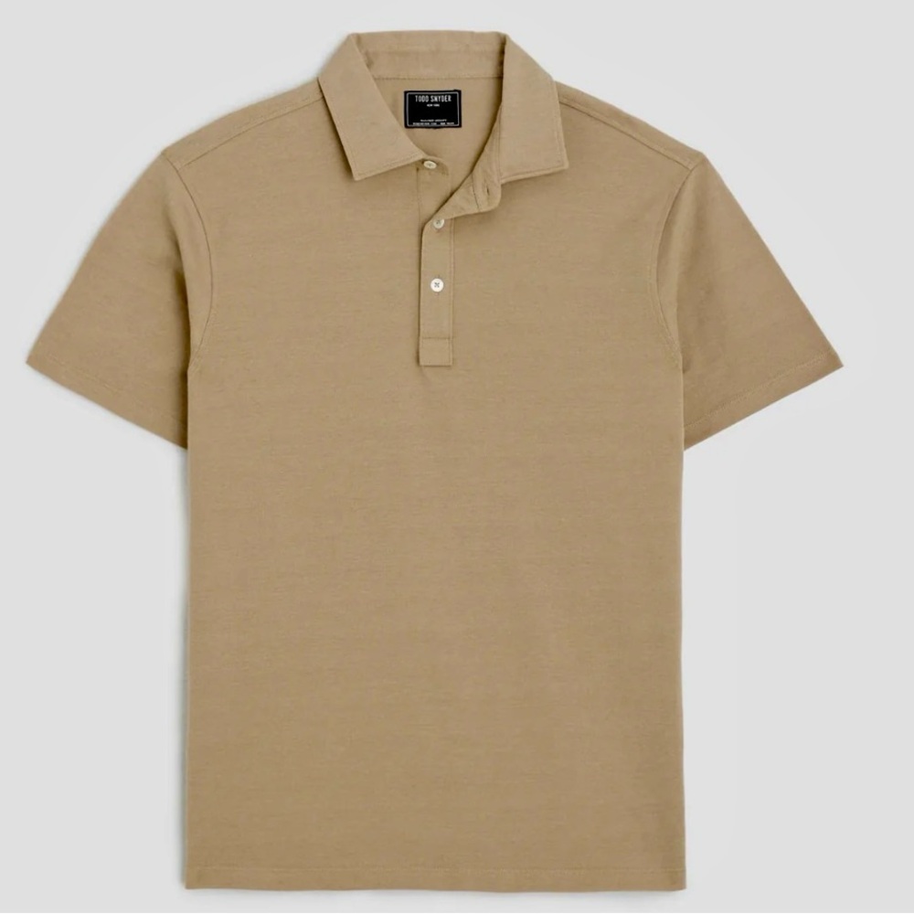 Todd Snyder Men's Fine Pique Polo Shirt Baja Dunes Short Sleeve Size XL